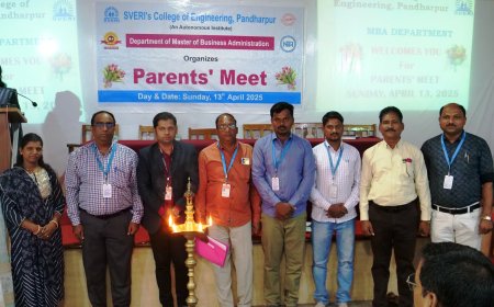 स्वेरीच्या ‘एमबीए’ विभागाचा ‘पालक मेळावा’ संपन्न