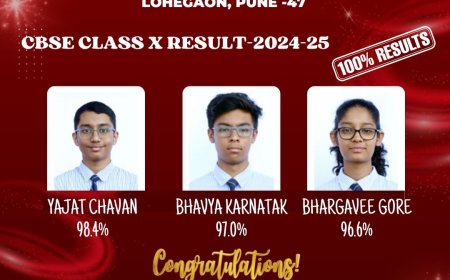 भारती विद्यापीठ इंग्लिश मीडियम स्कूल लोहेगाव,पुणे चा इयत्ता 10वी चा 100% निकाल.