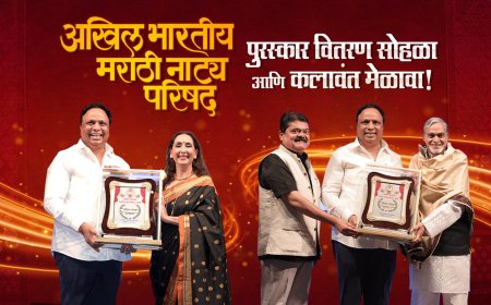 मा.श्रीमती नीना कुळकर्णी व मा.श्री. सुरेश साखवळकर यांना जीवनगौरव पुरस्कार प्रदान