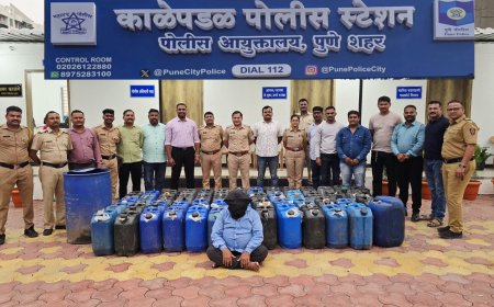 काळेपडळ पोलीस स्टेशन, पुणे शहर अवैद्य गावठी हातभट्टी अड्डयावर छापा मारुन मुद्देमाल केला हस्तगत