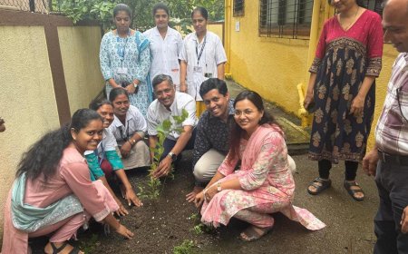 डॉक्टर्स डे निमित्ताने नागरी प्राथमिक आरोग्य केंद्र ६ कामोठे येथे वृक्षारोपण