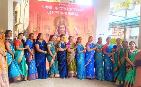 परदेशी - दरवडे हाइट्स सोसायटीत नवरात्री महोत्सव जल्लोषात सुरू