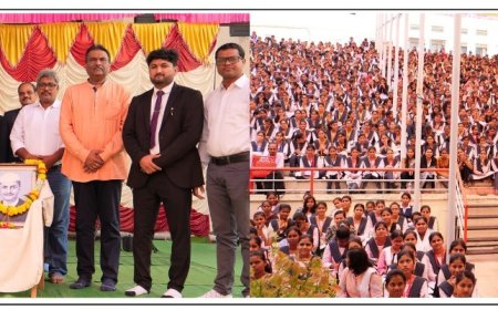 स्वेरीत राष्ट्रपिता महात्मा गांधी आणि लालबहादूर शास्त्री यांची जयंती साजरी