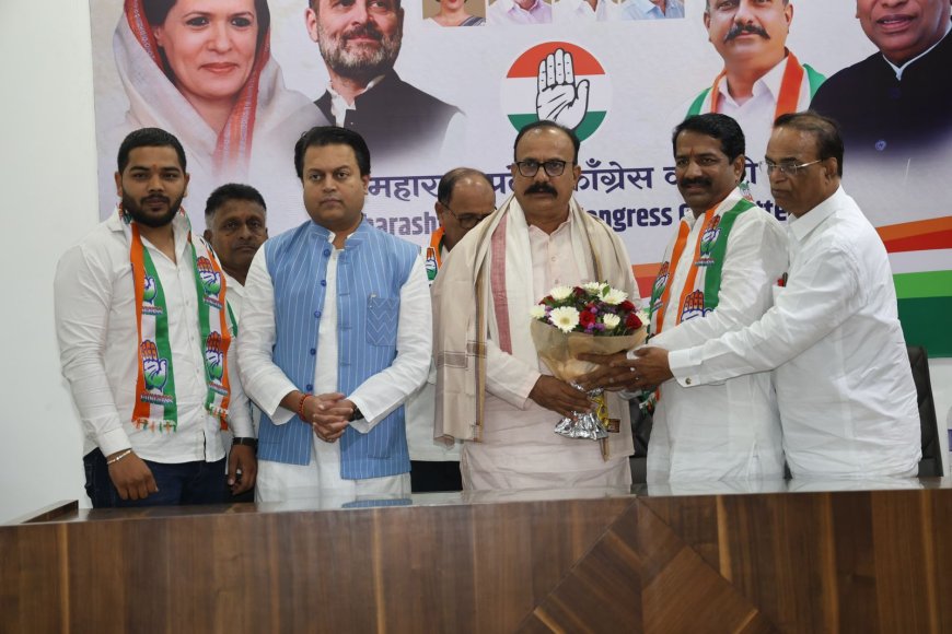 धाराशिव जिल्ह्यातील राष्ट्रवादी काँग्रेसचे नेते अशोक जगदाळे यांचा पदाधिकारी व  कार्यकर्त्यांसह काँग्रेस पक्षात प्रवेश.