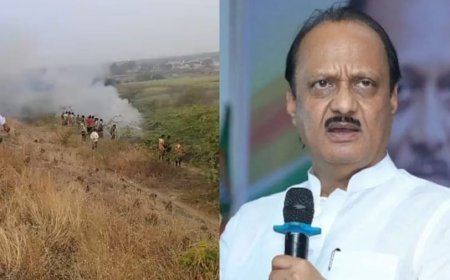 बारामतीत उपमुख्यमंत्री अजित पवार यांचे विमान अपघातात मृत्यू