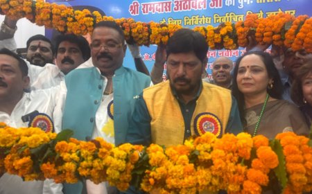 पंतप्रधान नरेंद्र मोदी यांच्या नेतृत्वाखाली बाबासाहेबांच्या स्वप्नातील भारताची उभारणी होत आहे - केंद्रीय राज्यमंत्री ना.रामदास आठवले