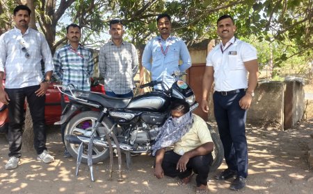 अवैधरित्या धारदार 4 शस्त्रे बाळगणाऱ्या आरोपीस चाकण पोलिसांकडून अटक