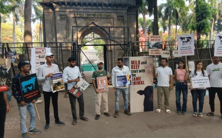 दुग्धव्यवसायाचा हवामानावर होणारा परिणाम अधोरेखित करत २० शहरांतील तरुणाई उतरली रस्त्यावर