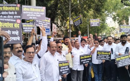 ऑनलाईन औषध विक्रीविरोधातील  बंदला शंभर टक्के प्रतिसाद