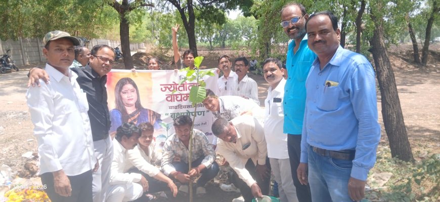रणसम्राट सामाजिक संस्थेच्या वतीने खासदार ज्योतीताई वाघमारे यांच्या वाढदिवसानिमित्त वृक्षारोपण
