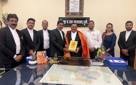 भारतीय पत्रकार संघ लिगल विंग महाराष्ट्रतर्फे प्रमुख जिल्हा न्यायाधीश अरविंद वानखेडे यांचा सन्मान