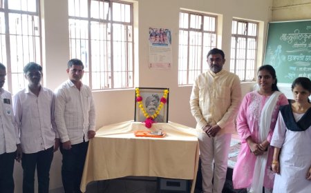 दृष्टीबाधित निवासी औद्योगिक प्रशिक्षण केंद्रात छत्रपती शाहू महाराज जयंती व सामाजिक न्याय दिवस उत्साहात साजरा