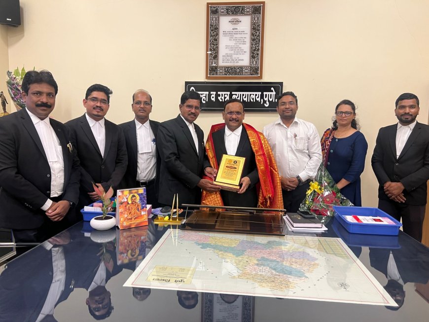 भारतीय पत्रकार संघ लिगल विंग महाराष्ट्रतर्फे प्रमुख जिल्हा न्यायाधीश अरविंद वानखेडे यांचा सन्मान