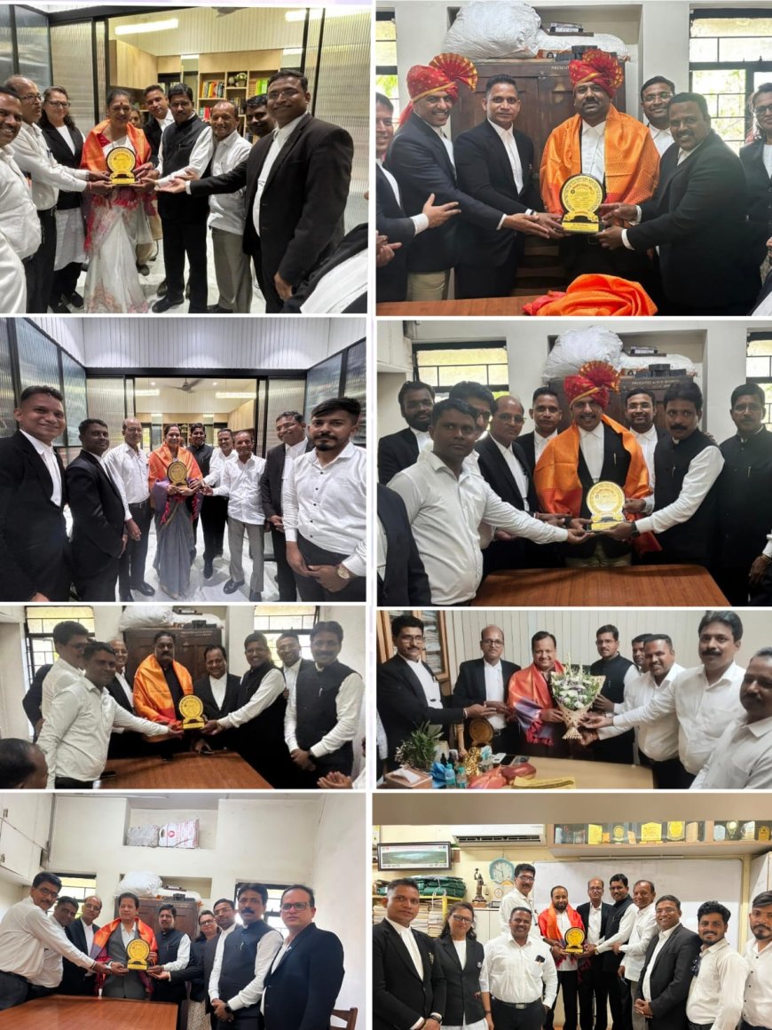 बार कौन्सिल महाराष्ट्र-गोवा २०२६ विजयी उमेदवारांचे पुण्यात भारतीय पत्रकार संघ लीगल विंगतर्फे भव्य स्वागत व सत्कार