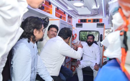 नवीन 108 रुग्णवाहिकांची उपमुख्यमंत्र्यांकडून पाहणी