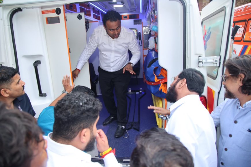 नवीन 108 रुग्णवाहिकांची उपमुख्यमंत्र्यांकडून पाहणी