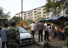 कामोठ्यात अनधिकृत व्यावसायिकांवर पालिकेची धडक कारवाई