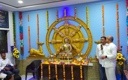 श्रावस्ती बुद्ध विहारात ७० वा धम्मचक्र प्रवर्तन दिन उत्साहात साजरा  वर्षावास समाप्ती कार्यक्रमाला समाजबांधवांचा उत्स्फूर्त प्रतिसाद; गुणवंत विद्यार्थ्यांचा गौरव