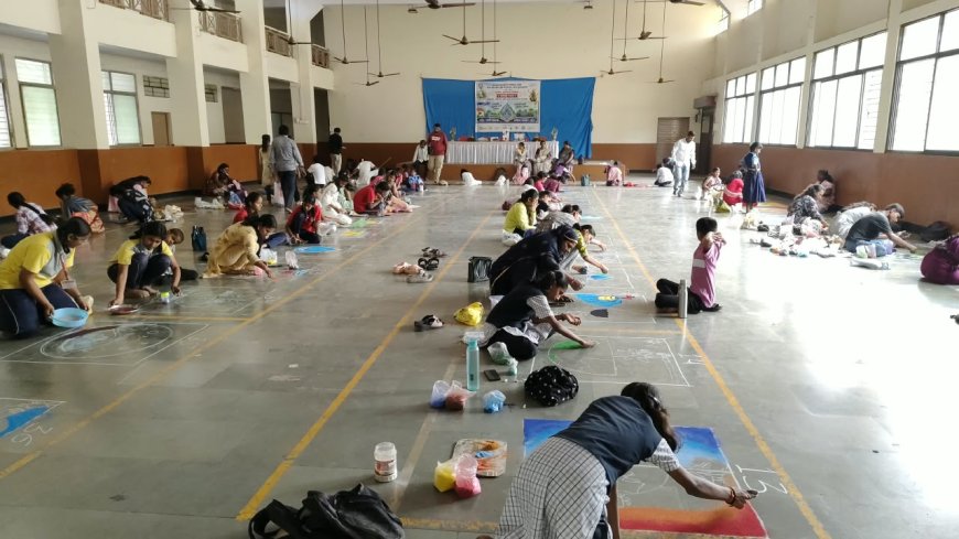 इचलकरंजीत रांगोळी स्पर्धेला उत्स्फूर्त प्रतिसाद